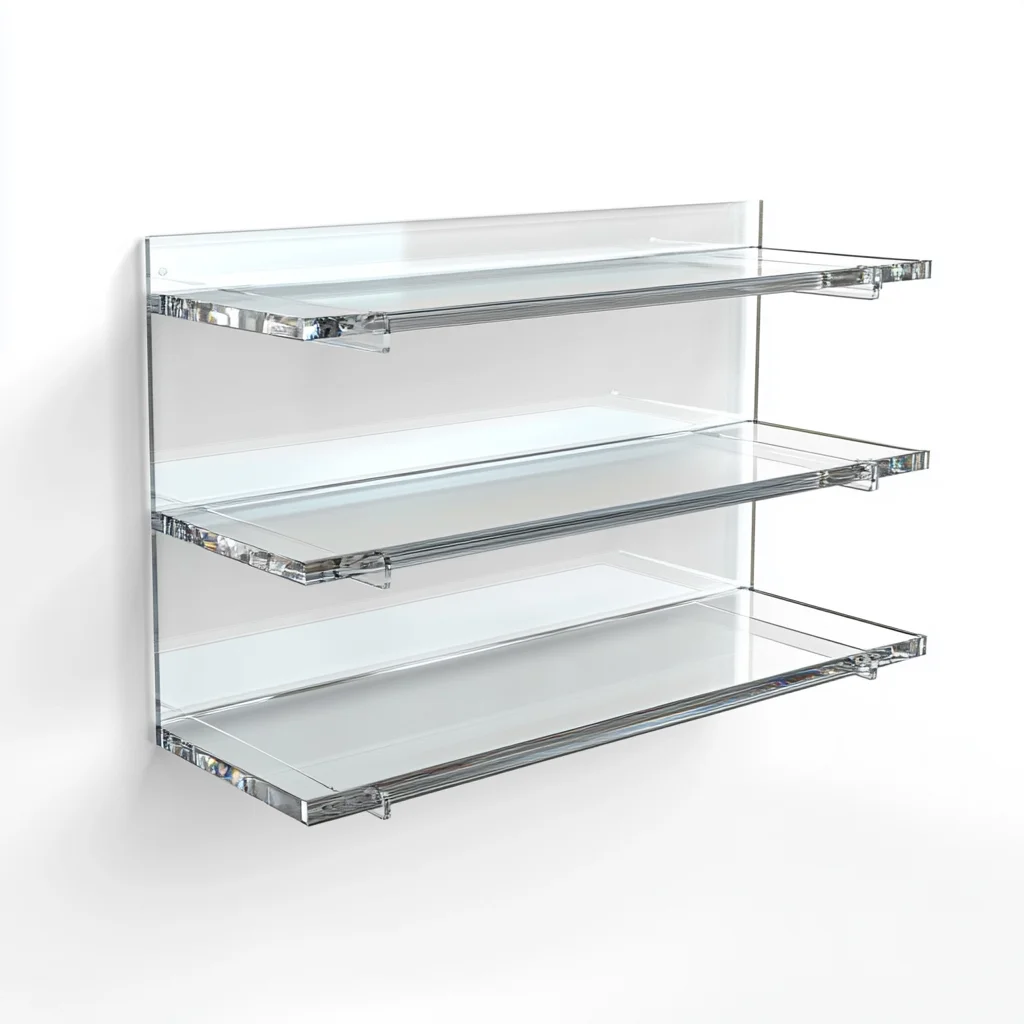 Wall Mounted Hanging Floating Display Racks Clear Custom Acrylic Display Shelves for Collections