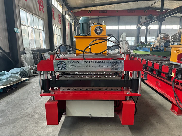 840 trapezoidal sheet and 836 corrugated double layer roll forming machine for Bolivia