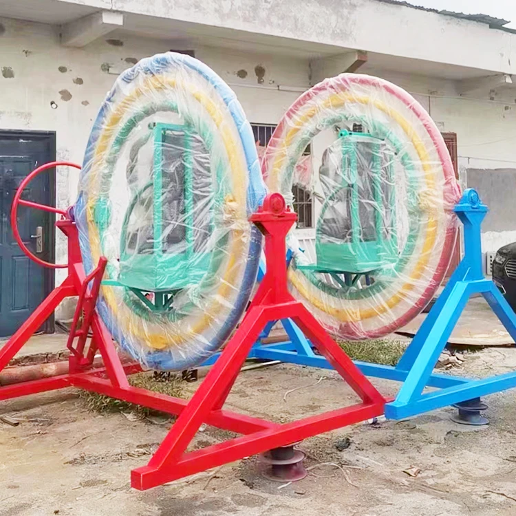 Cheap amusement park rides human gyroscope ride 3D space rings for sale