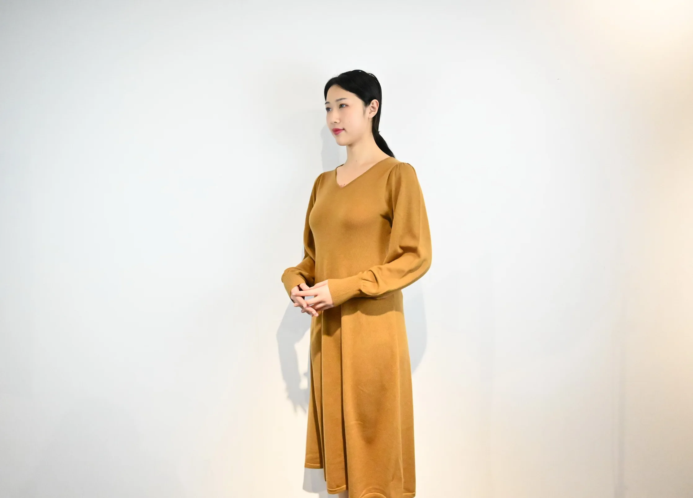 
New Arrivals Wool Women Slim Dress 2021 Ladies Fashion Clothing Long Sleeve Pullover Long Sweater Dress 