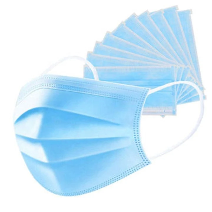 
Disposable 3 ply surgical mask 50 pcs overseas warehouse duty free non woven 3 layer safety medical face mask 