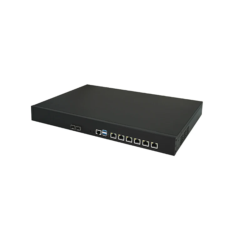 Cheap Hardware Firewall Price J1900 J4125 Core i3 i5 i7 1U Rack Chassis 6 Lan Mikrotik PFSense Router PC X86 Firewall