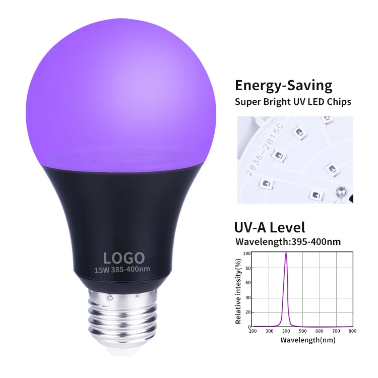 E27 UV Bulb lamps 9W UV LED Black lights Bulb Violet Decor for Blacklight Body Paint Fluorescent Poster uv led lamp bulb D30