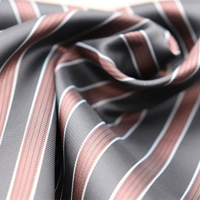high quality fabric polyester stripe lining fabric  for mens suits