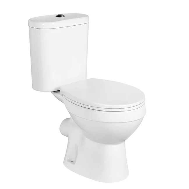 High quality Two Piece Toilet Bathroom WC Economic Price Wash Down P Trap 180mm Toilet