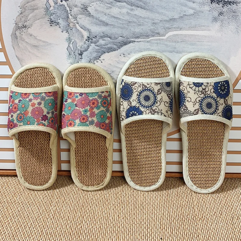 Hotel Reusable Mules Slippers Summer/Spring Breathable Anti-Slip Sweat Absorption Disposable Design