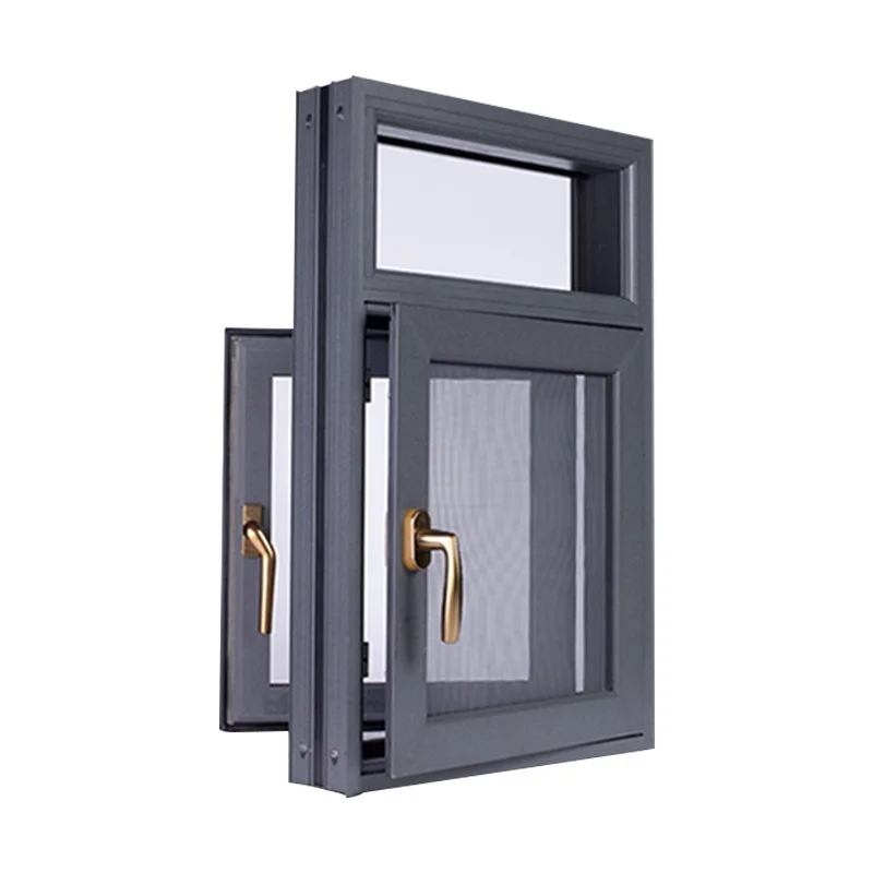 2024 New arrive  Aluminum Alloy Casement Windows with Soundproof Glass and Customize Size