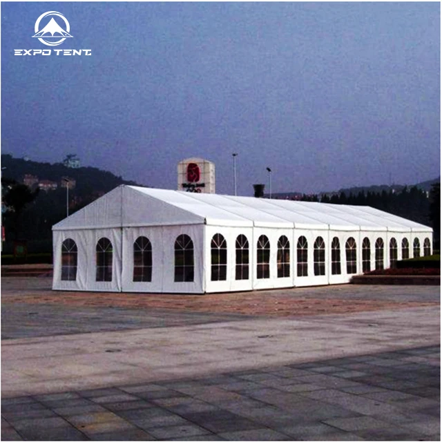 China Factory Exhibition Tent Luxury Big Large Marquee Event Tent Outdoor White Wedding Tent For 100 200 500 People Seats