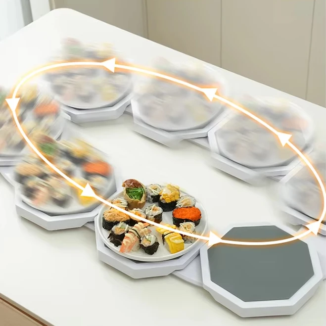 8 тарелок круглый вращающийся сервировочный поднос 360 Вращающийся обеденный стол тарелка для банкетного использования поворотный инструмент еды