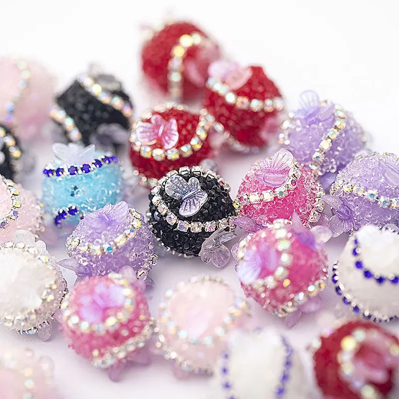 Acrylic Loose Beads Composed of Double-point Rhinestones,claw,chains and Accessories