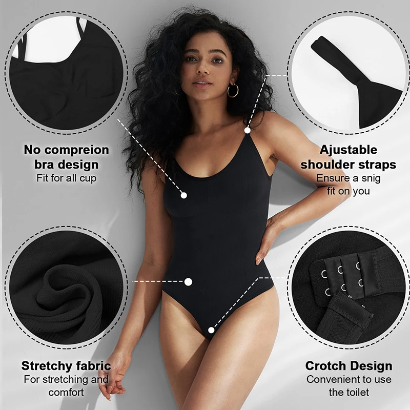 Bodysuit Faha Shapewear Seamless Body Shaper For Women Tummy Control