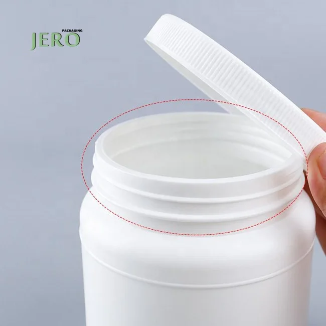 5LB 3.8LB HDPE Empty Plastic Food Supplement Container BPA Free Protein Powder Bottle Black Whey Protein Powder Jars