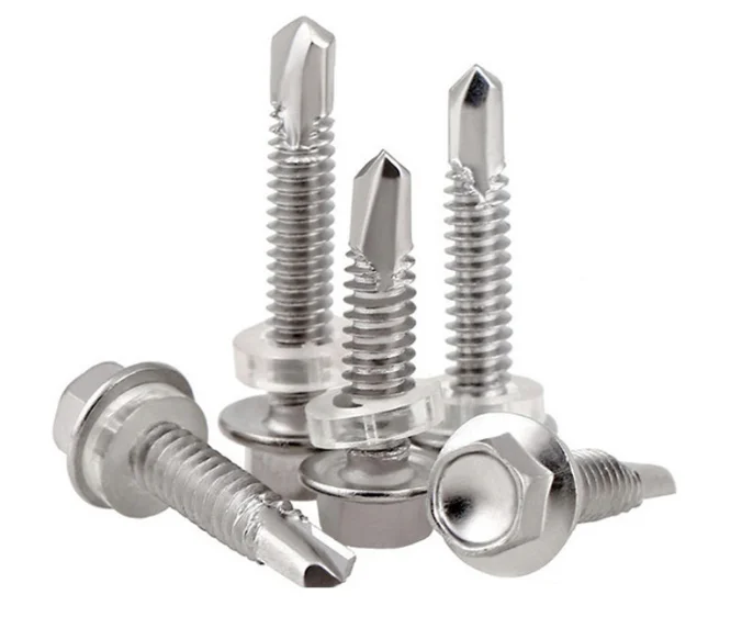 M4.2 M4.8 M5.5 M6.3 Stainless Steel 410 Hexagon Washer Head Self Drilling Screw