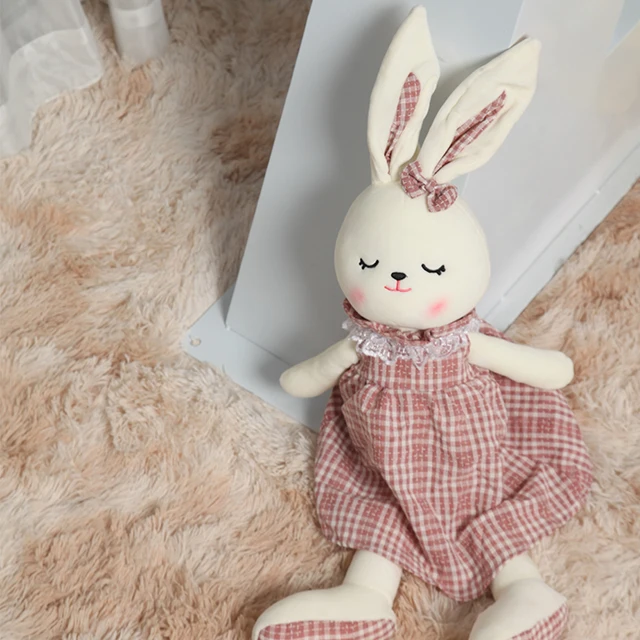 
cute plush bunny stuffed toy stuffing sleeping acconpany 