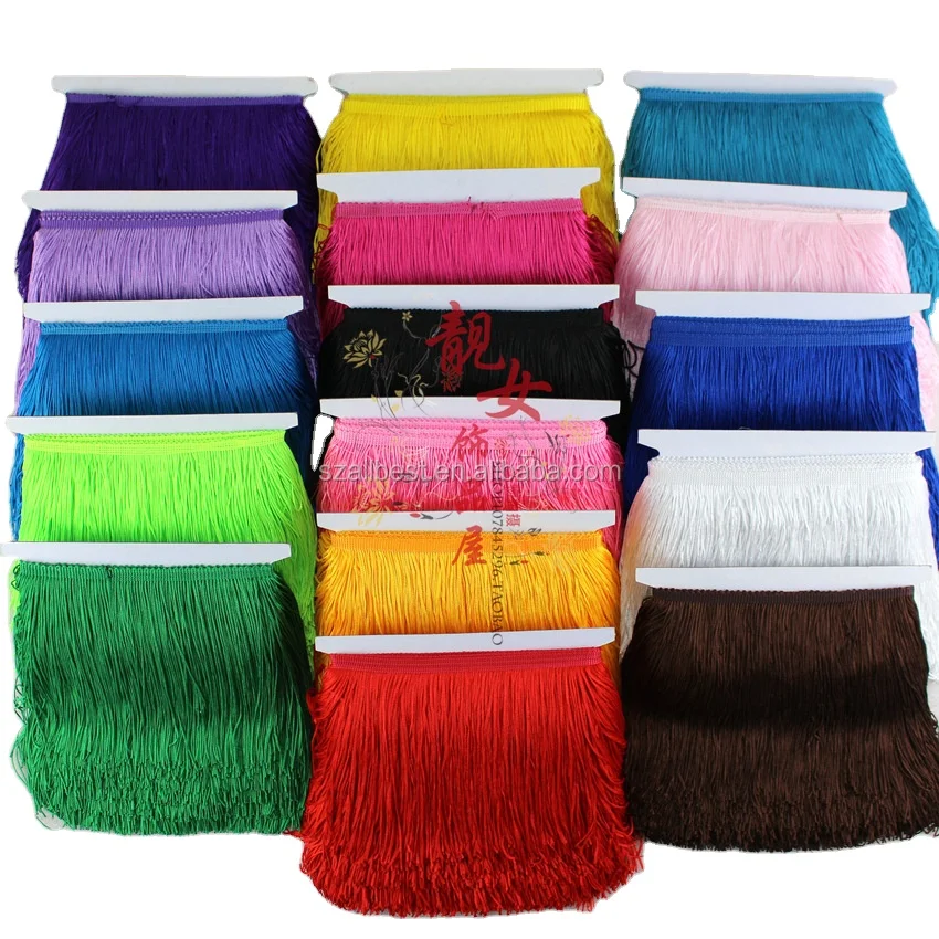 Best selling hot chinese products polyester tassel fringe/tassel fringe lace trim
