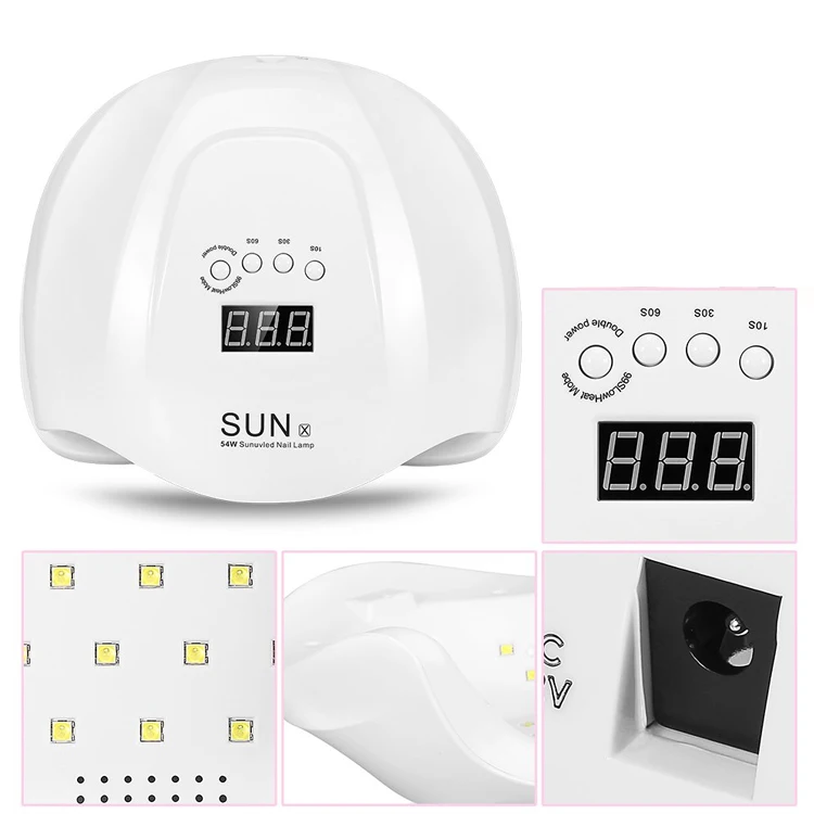 Смарт-часы изготовленные в Шэньчжэне с 54 Вт солнечные X УФ лампа для ногтей машина Сушилка Гель-лак сушки со смарт-датчик