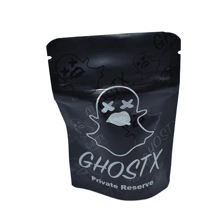 
Custom Labels Printing Biodegradable 3.5g Runtz Zip Lock Smell Proof Mylar Stand Up Packaging Bags for Medical Weed 