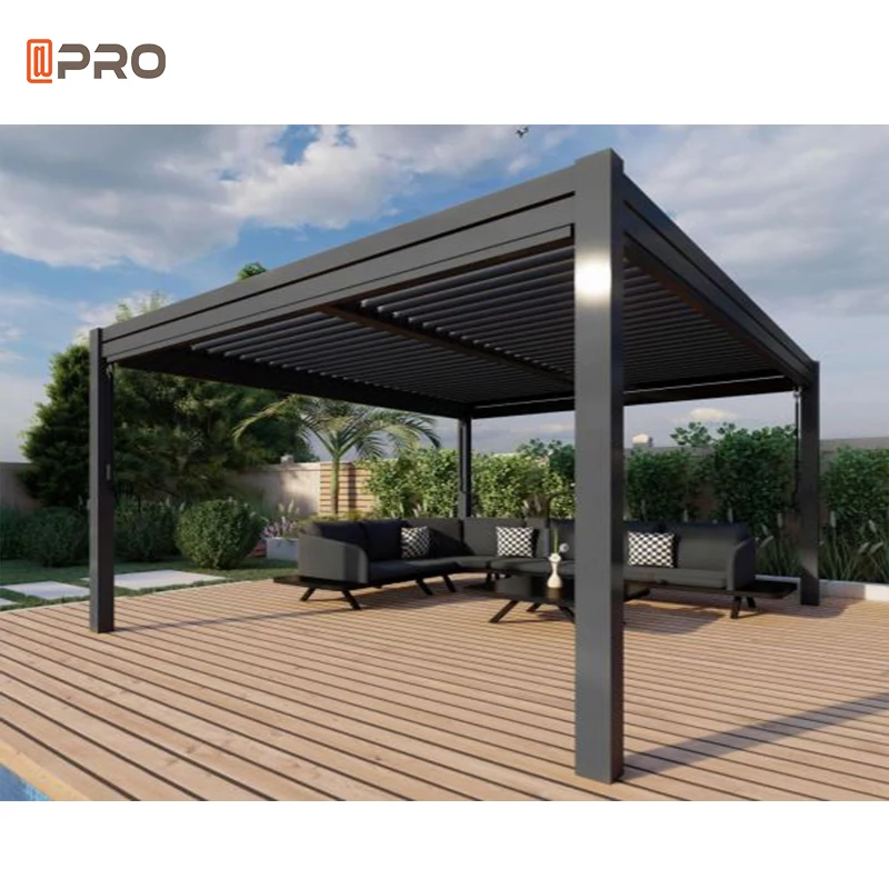 New design commercial Adjustable Aluminum Patio Pergola Louver Roofs for House Garden aluminum door gazebo pergola canopy 3x3