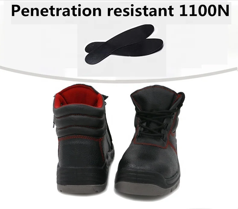 Customized Genuine leather Steel Toe Cap Puncture Proof Work Construction Safety Shoes for Men