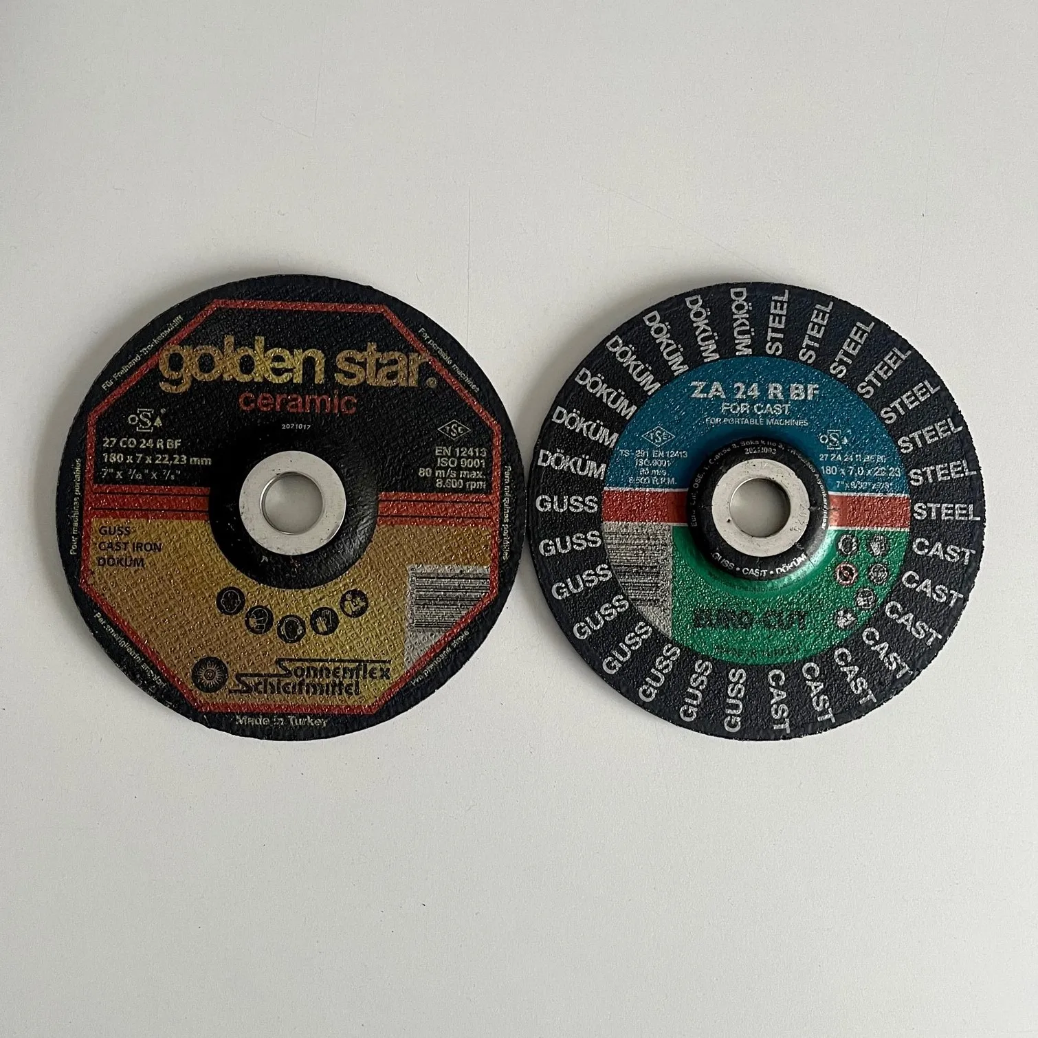 High Quality Ceramic Grain Zircon 180x8 180x7mm Grinding Disc Wheel Abrasive With OSA Certification