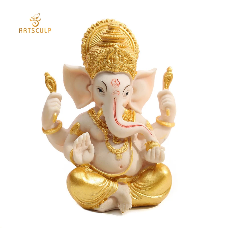 Hindu God Lord Ganesha Statue Indian Elephant Buddha Sculpture Blessing Decoration