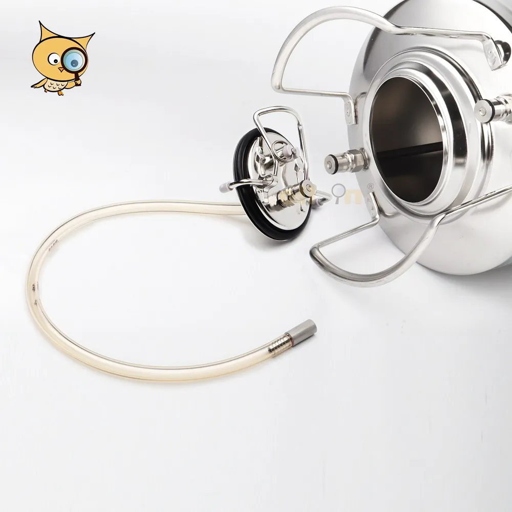 ALL IN Homebrew 316L Stainless Steel 0.5 Micron Micro Oxygenation Carbonation Diffusion Aeration Stone with Barbed Connection