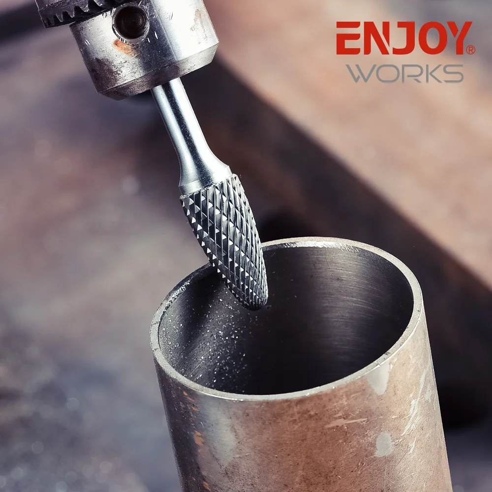 High Speed Grinder Flexible Rotating Double Cut Tungsten Carbide Rotary Burrs Burr Set Single Cut