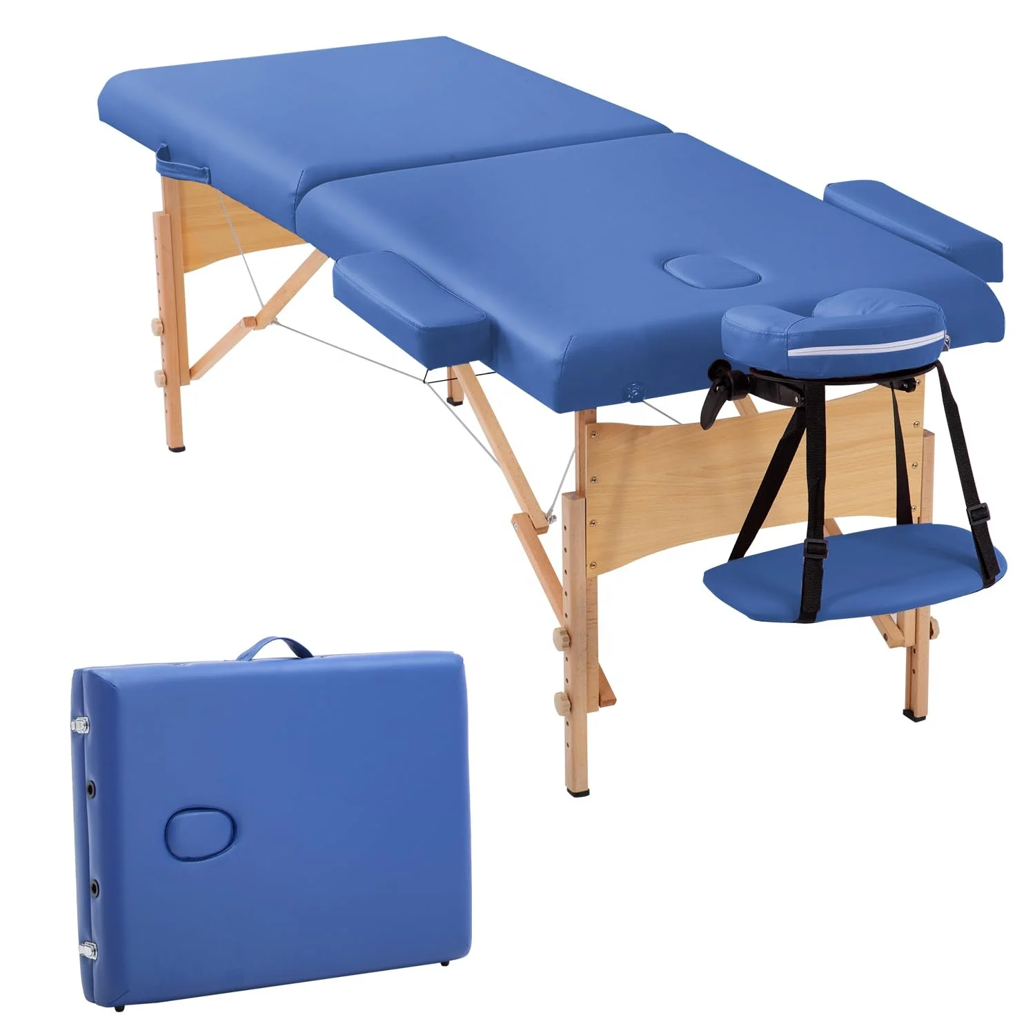 pliante wood folding 3-Section professional Height adjustable Tattoo therapy portable professional spa massage table bed