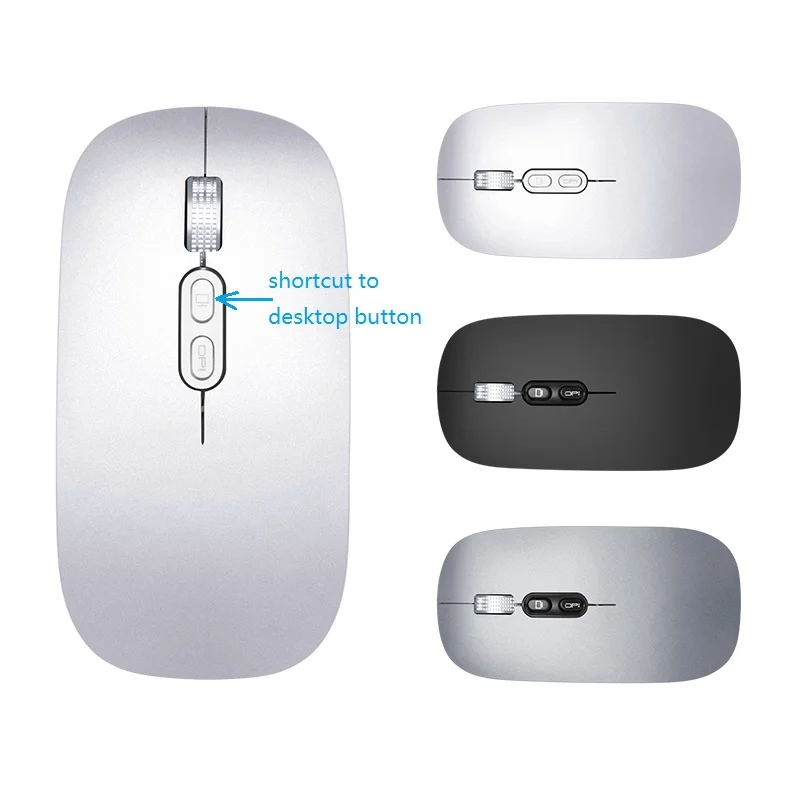 2020 Smart Shortcut Key Office Rechargeable Silent Cordless 2.4GHZ Dual Mode Mouse