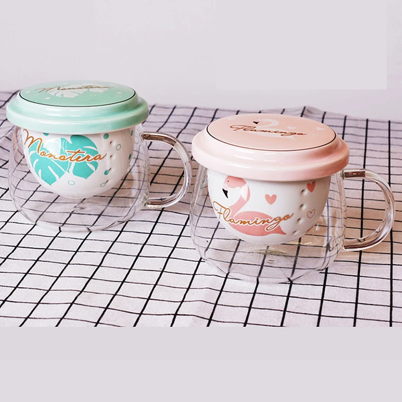 Creative Cute Animal Swan Ceramic Tea Infuser Cup 280ML Porcelain Cups Mugs Glass Set