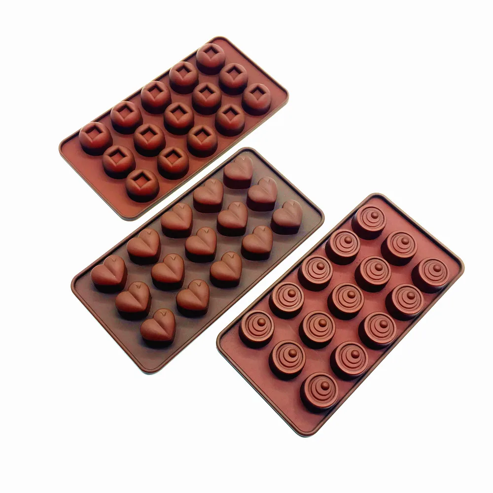 Homesun BHD Customize Nonstick Flexible Hard 3D Christmas Leaf Jello Gummy Candy Bar Silicone Chocolate Mold