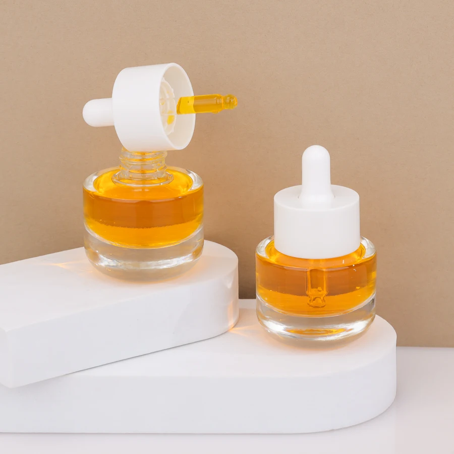 20ML High grade Refillable bottle for Essential Oil Glass Eye Dropper Pipettes Round thick bottom bottle homemade cosmetics
