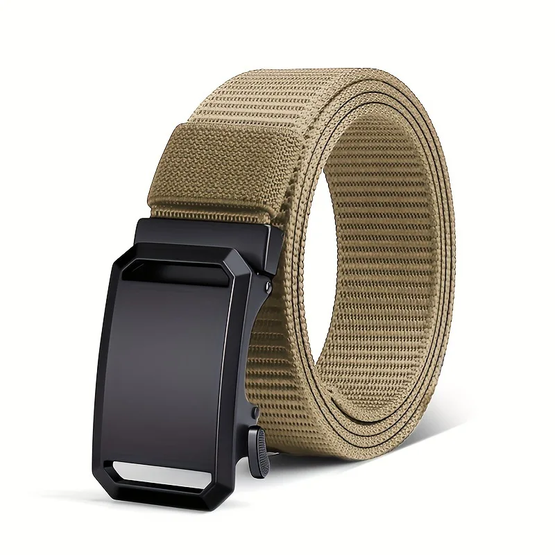 Outdoor Tactical Breathable Men Waist Nylon Web Canvas Fabric Belt With Automatic Buckle