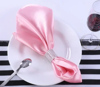 Wholesale fancy satin napkin sanitary napkin for wedding party table decorations use napkins for wedding centerpieces