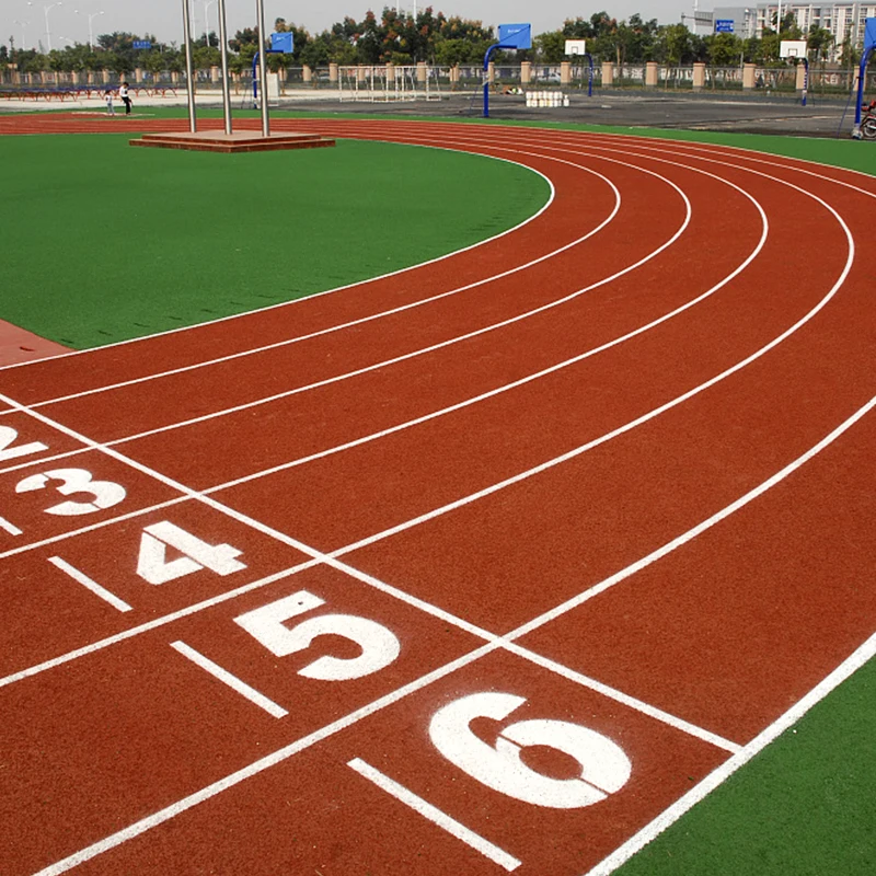 All Weather Flooring Surface Athletic Track Synthetic Running Track Material School Playground Professional Rubber Runway