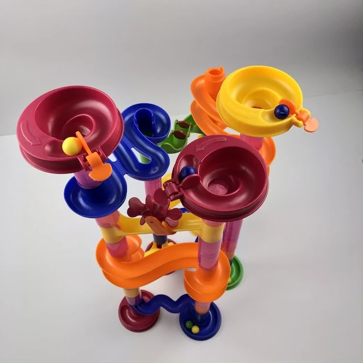 Creative Gift 105pcs Diy Marble Run Set Race Building Blocks Toys