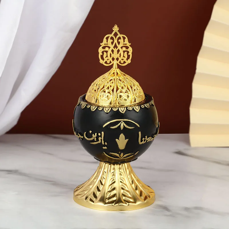 Mubkhar Oud Bakhoor украшение для дома отеля дизайн с металлическими листьями ароматерапия ароматическая горелка Арабская смола
