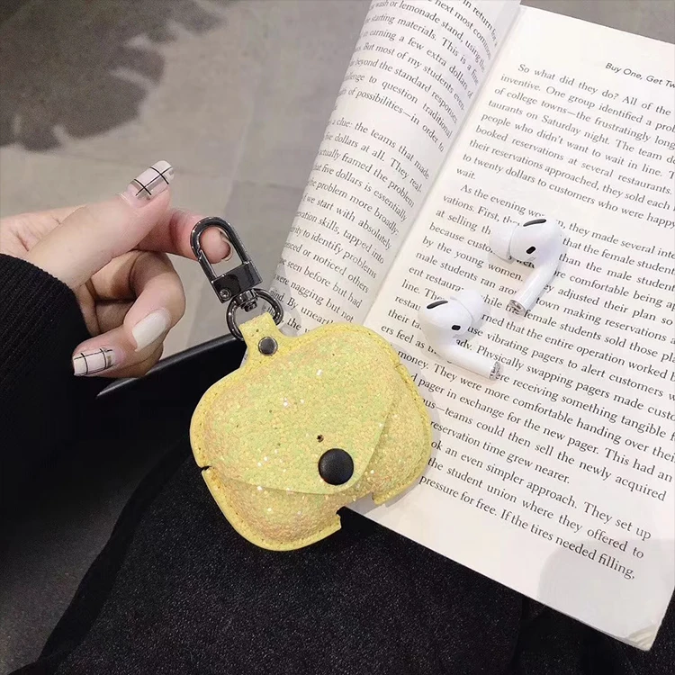 Шикарный Роскошный кожаный чехол для Airpods роскошный Pro