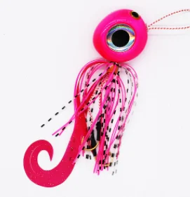 High quality bearded man  40g-120g squid head bearded man boat fishing iron bait sea fishing  lead head silicone skirt lure bait