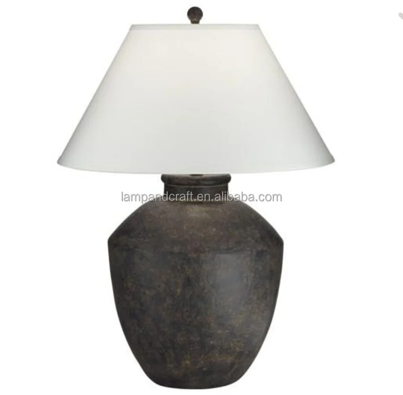 black ceramic vase desk lamp for hotel Guestroom living room Bedroom Room office Home Lighting Decoration