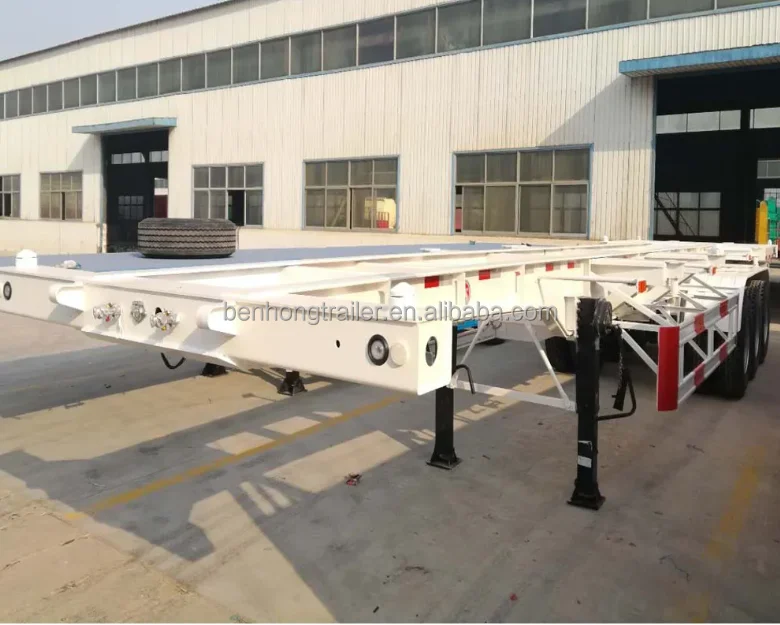 Skeleton Chassis Semi Trailer 60t  Container Skeleton Container Skeleton Truck Semi Trailer With Good Service