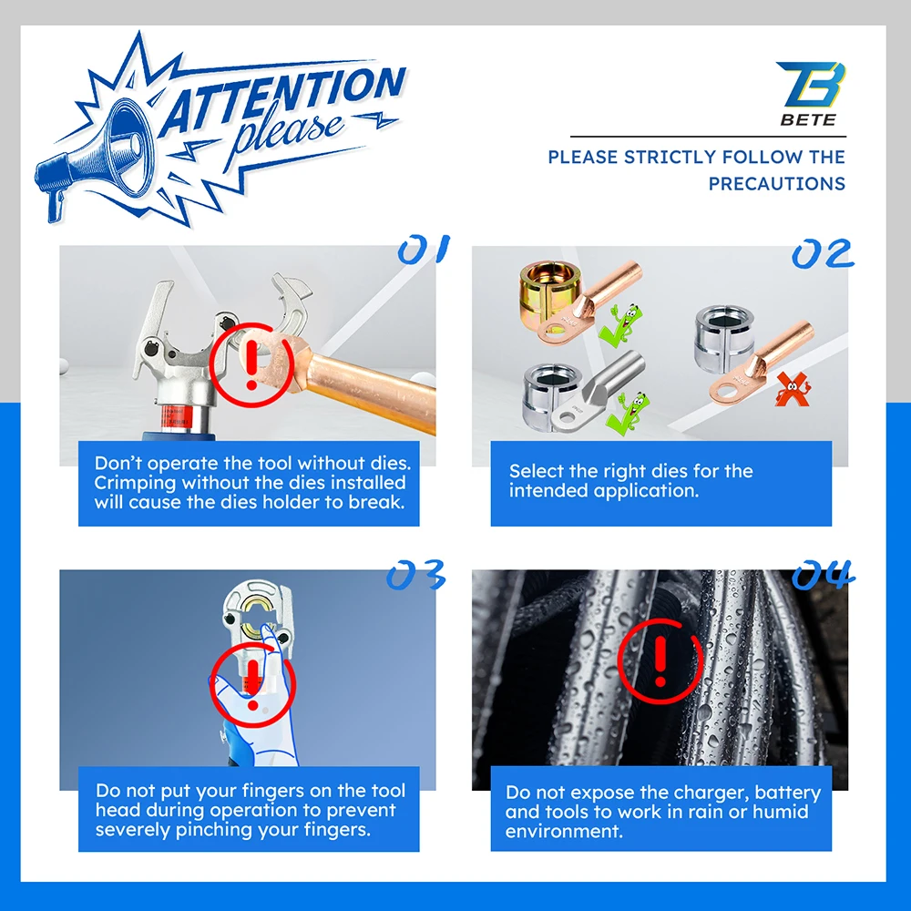 ECT-6022M Mini Intelligent 6T Electric Battery Hydraulic Cable Lug Crimping Tools