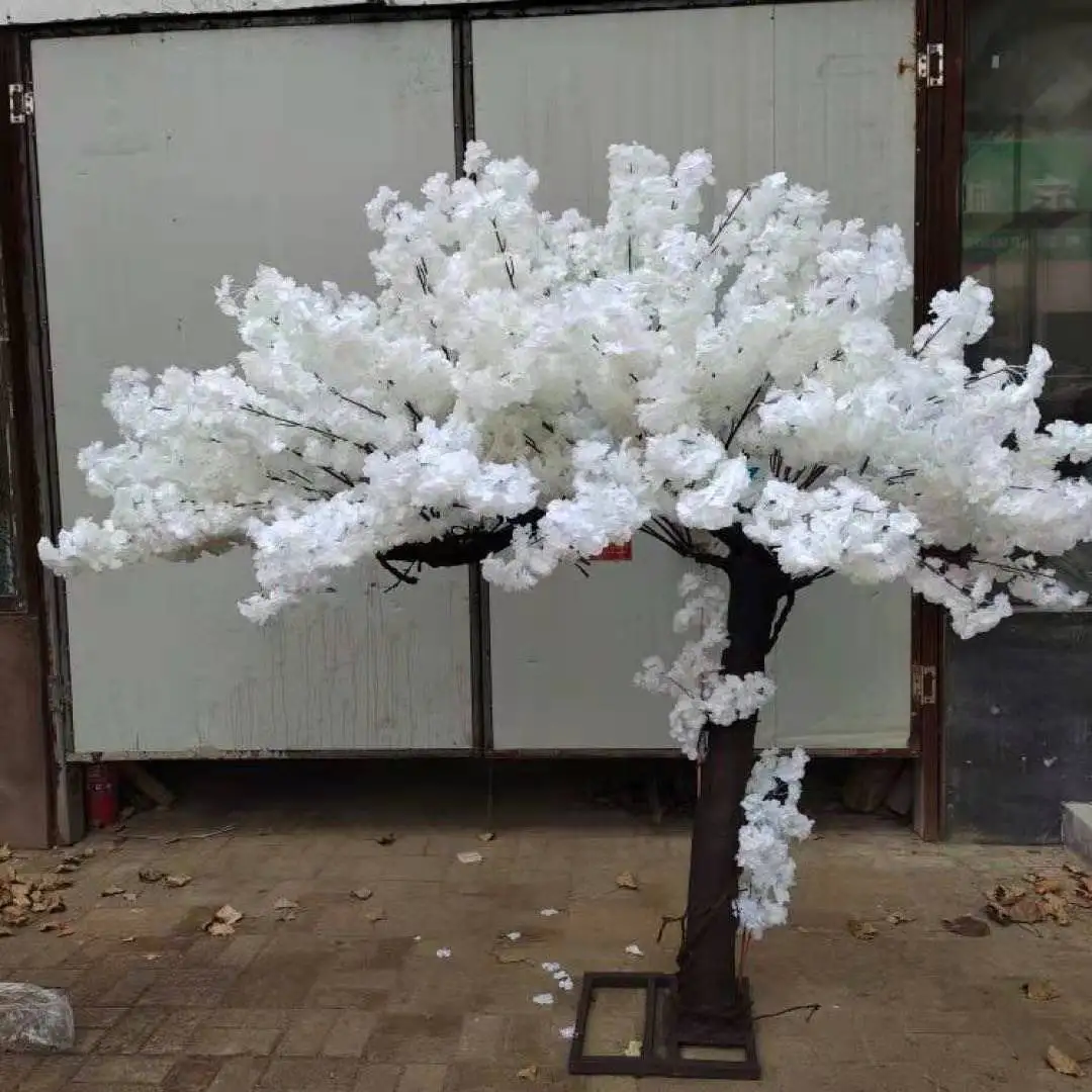 SNTL32501 cheap white pink red 6f 8f indoor wedding decoration Sakura Table artificial extend fabric outdoor cherry blossom tree