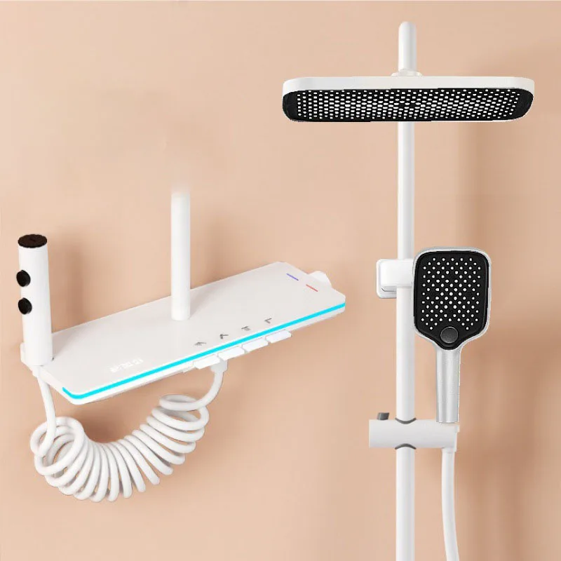 Trendy Designs LED Digital Bathtub Bathroom Shower Sets Thermostatic Rainfall Shower Faucet Set Bathroom Accessories