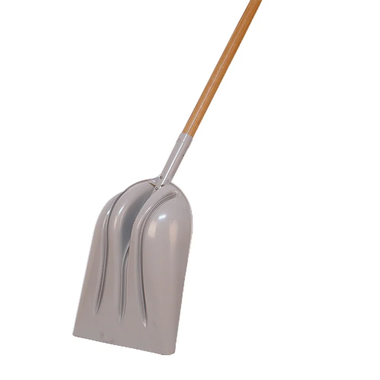 Heavy duty Plastic Snow Shovel Snow Removal Scoop Shovel Grain Scoop Farming Shovel with Wood Handle