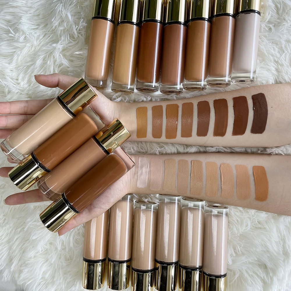 New Design Long Lasting Liquid Foundation for Dark skin Waterproof Foundation Full Coverage