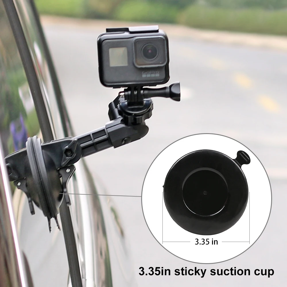 SUREWO GoPro Accessories Powerful Suction Cup Mount Compatible with GoPro Hero 8 7 Black 6/5/4 DJI Osmo Action and More