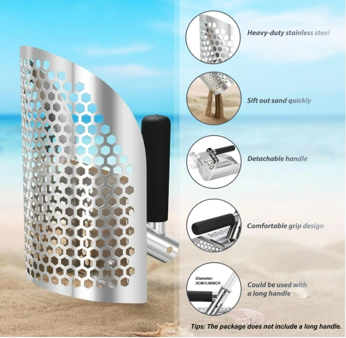 Fast Sifting Metal Detecting Heavy Duty Metal Detector Beach Finds Sand Scoop