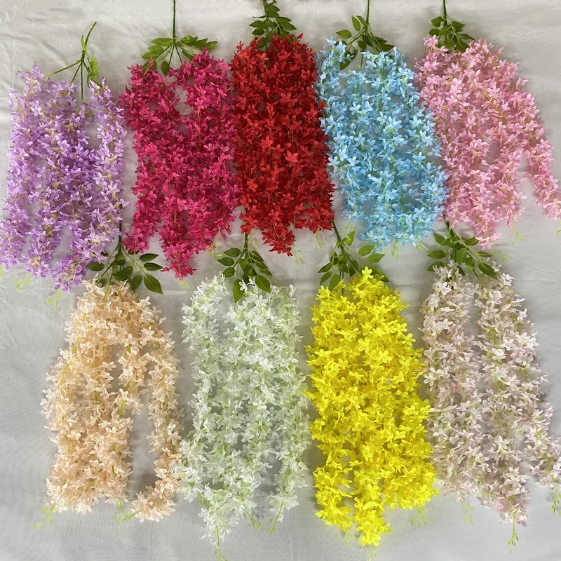 SN-D061 Wall Hanging Indoor Home Silk Flower Arrangement Artificial Plants Artificial Clove Mini Flower Bushes Wall Hanging
