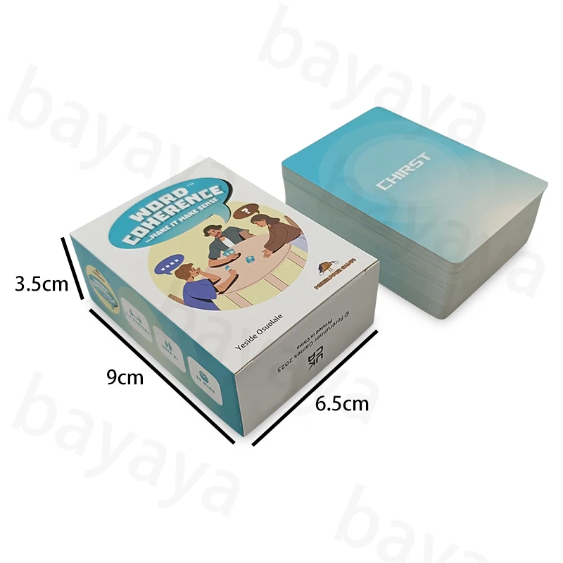 Customised Make Sense Different Ages Team Building Language Learning Kids Educational Word Coherence Flash Card Game